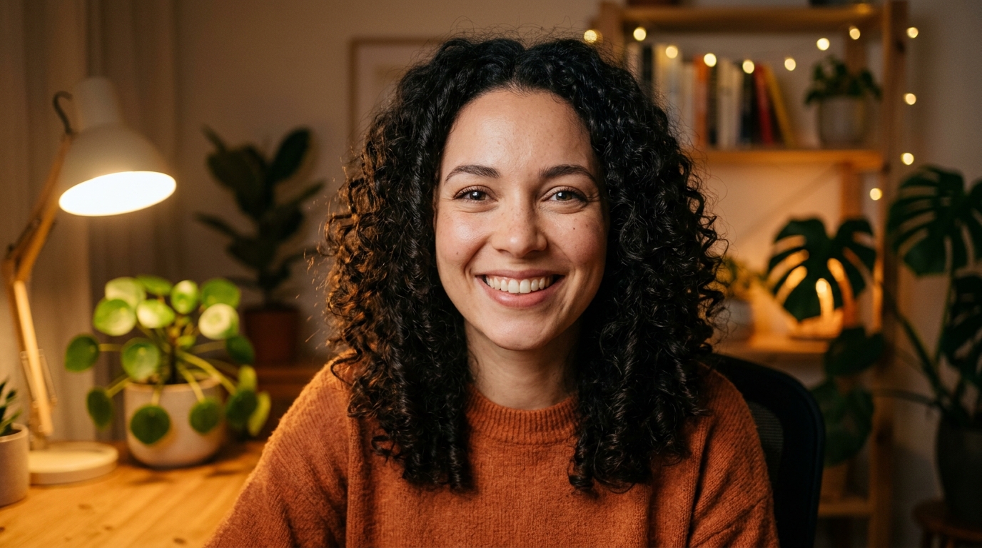 Sarah on a video call