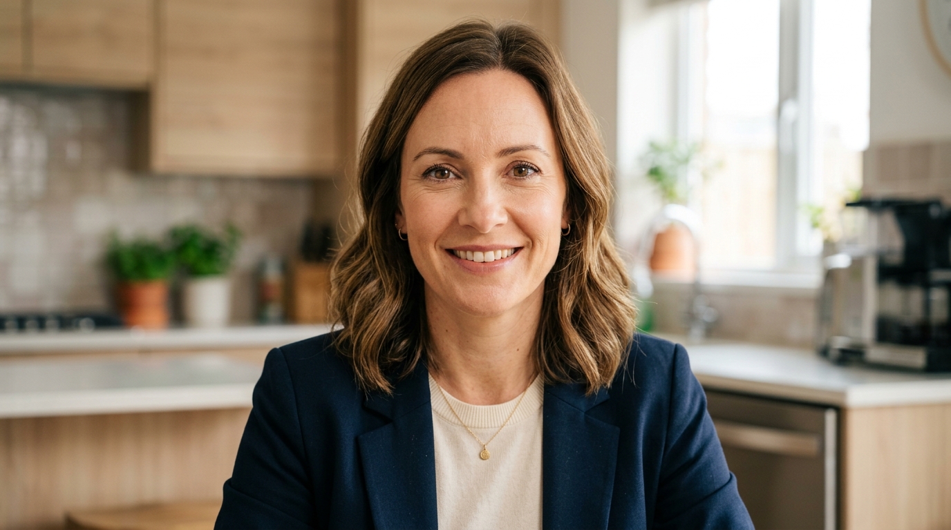 Claire on a video call